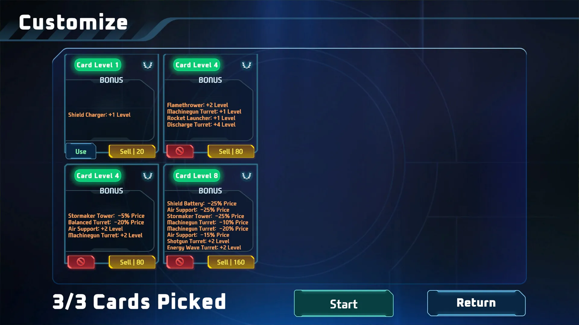 Halftime Builders : sélection de cartes bonus